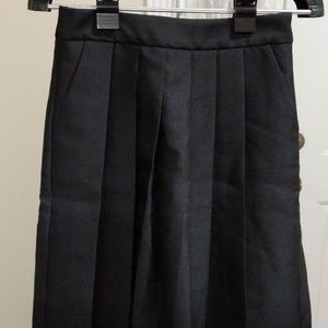 Ann Taylor Lined Black Pleated Skirt, NWT, 2P